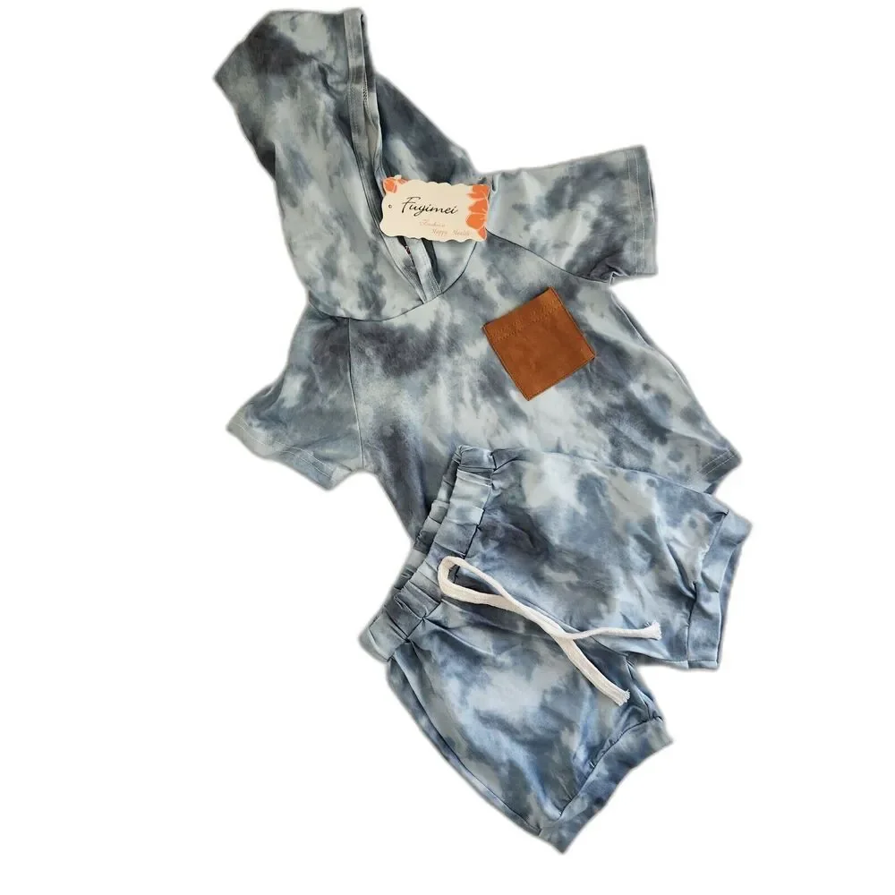 4 Piece Set 12-18 Mo. Blue Baby Boy Shorts Sets Outfits NEW Pockets and Buttons